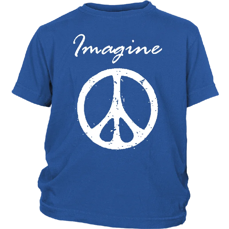 plain beige T-shirts -IMAGINE PEACE Youth Sleeve T-Shirt