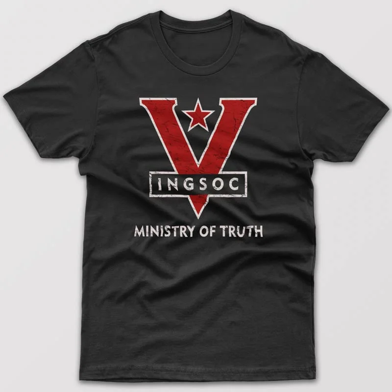 funny purple T-shirts -INGSOC Ministry of truth - T-shirt