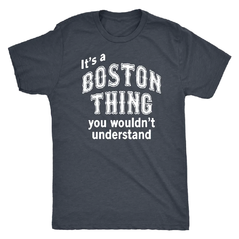 kids green T-shirts -IT'S A BOSTON THING Men's Triblend T-Shirt