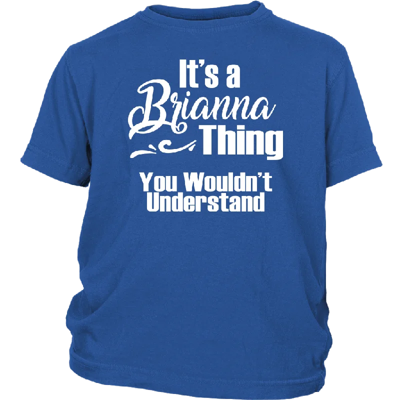 cotton grey T-shirts -It's a BRIANNA Thing Youth T-Shirt