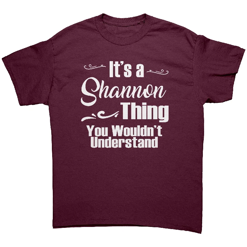 floral blue T-shirts -It's a SHANNON Thing, You Wouldn't Understand Unisex T-Shirt