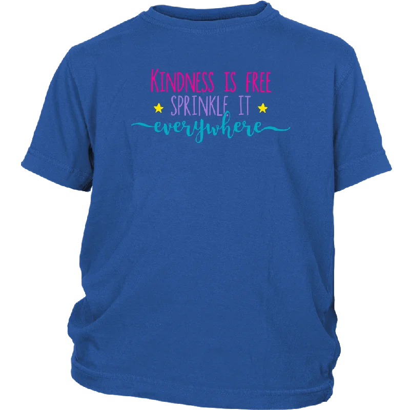 neon teal T-shirts -KINDNESS is FREE, Sprinkle it Everywhere Child/Youth T-Shirt