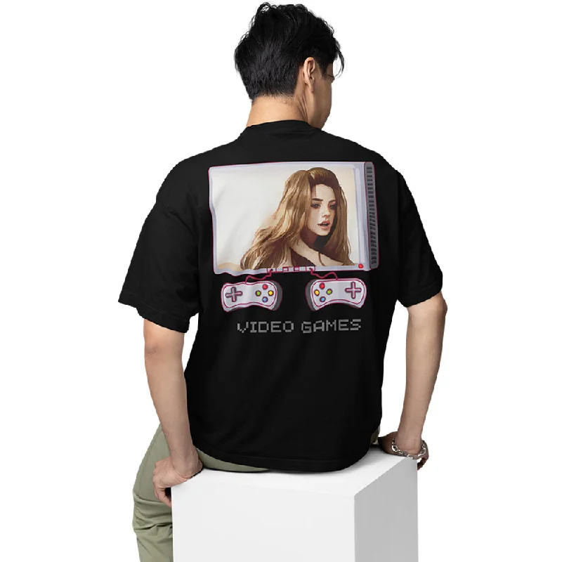 funny pink T-shirts -Lana Del Rey Oversized T shirt - Video Games