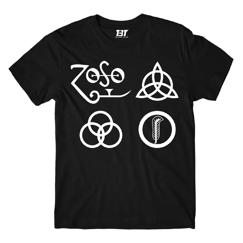 bright purple T-shirts -Led Zeppelin T shirt - Legendary Symbols