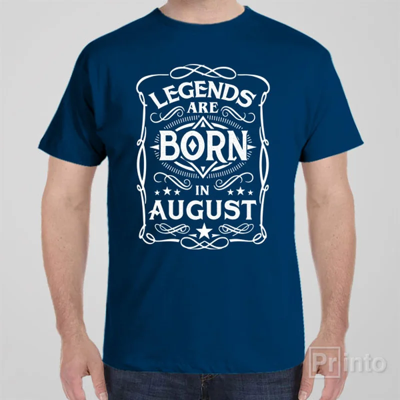 oversized black T-shirts -Legends are born in August - T-shirt