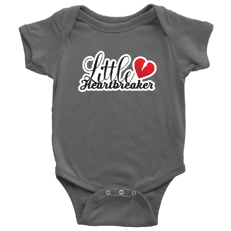 organic blue T-shirts -LITTLE HEARTBREAKER Baby Onesie