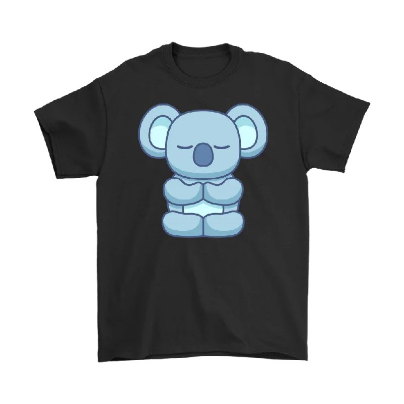 stylish beige T-shirts -Meditating KOALA Short Sleeve T-Shirt, Men's and Women's