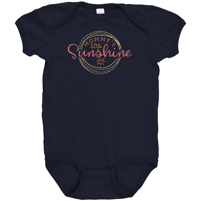 durable brown T-shirts -Mommy's Little Sunshine Snap Baby Bodysuit