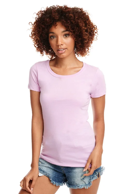 tie-dye indigo T-shirts -Next Level Womens Ideal Jersey Short Sleeve Crewneck T-Shirt - Lilac