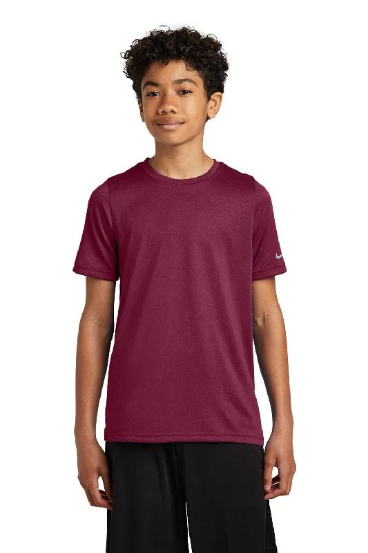 retro green T-shirts -Nike Youth rLegend Dri-Fit Moisture Wicking Short Sleeve Crewneck T-Shirt - Team Maroon