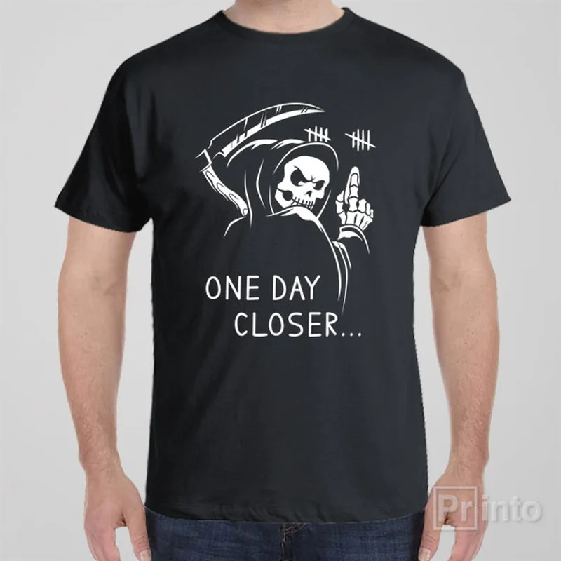 high-neck teal T-shirts -One day closer - T-shirt