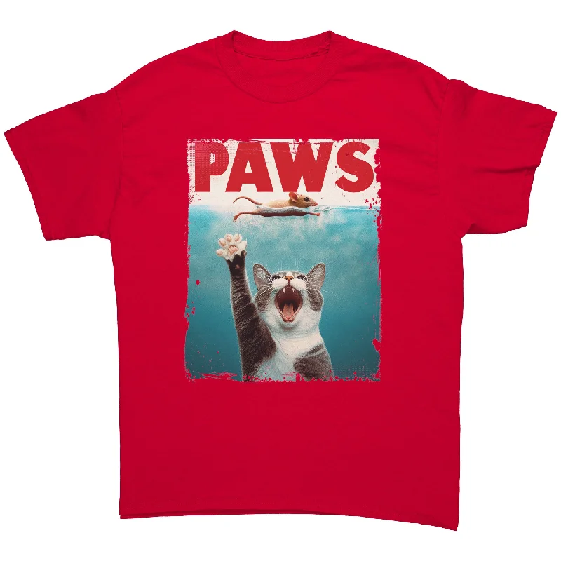 urban indigo T-shirts -PAWS Cat Jaws Humorous Unisex T-Shirt