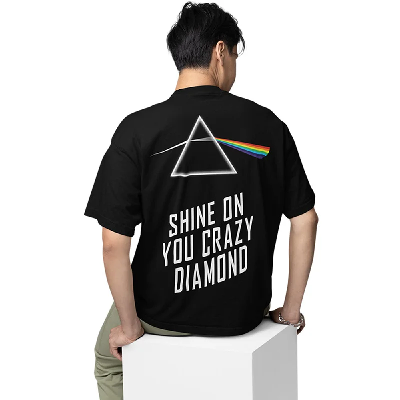 polyester white T-shirts -Pink Floyd Oversized T shirt - Shine On You Crazy Diamond