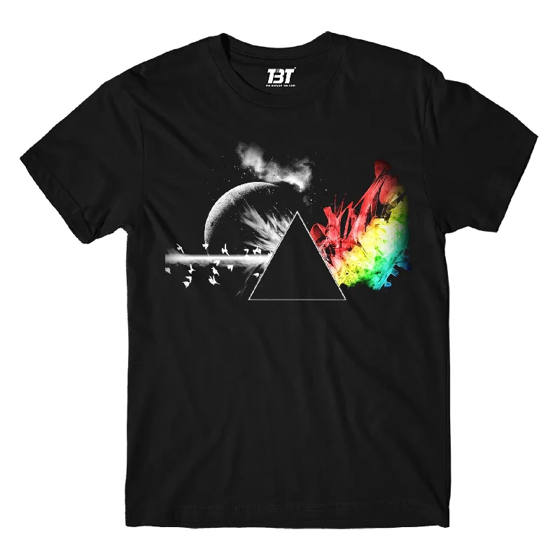 high-neck green T-shirts -Pink Floyd T shirt - Dark Side Of The Moon Art