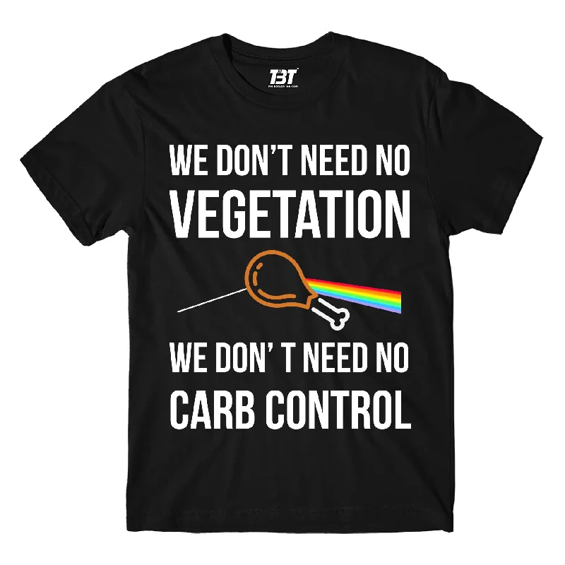 minimalist red T-shirts -Pink Floyd T shirt - We Don't Need No Vegetation