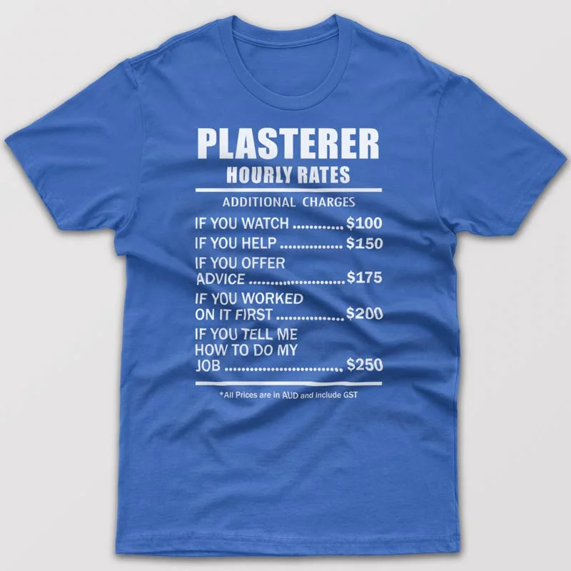 lightweight green T-shirts -Plasterer Hourly Rates - T-shirt