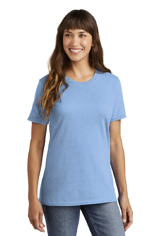 team grey T-shirts -Port & Company Womens Core Short Sleeve Crewneck T-Shirt - Light Blue