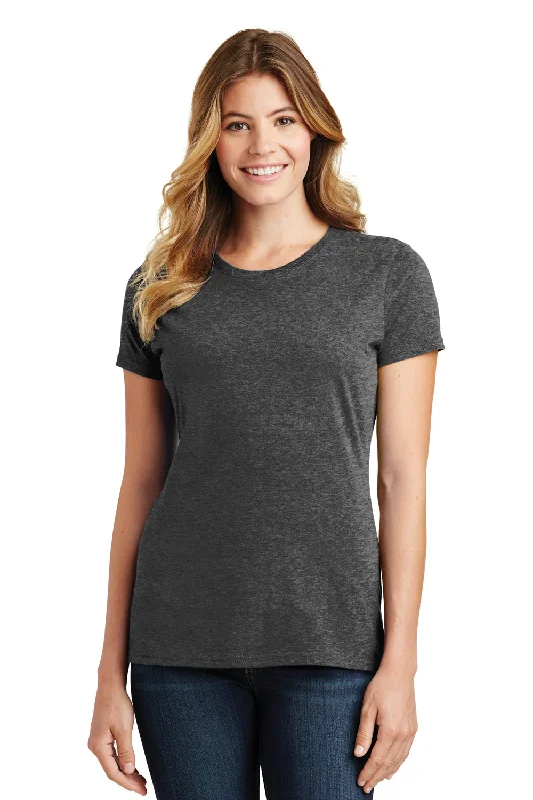 party beige T-shirts -Port & Company Womens Fan Favorite Short Sleeve Crewneck T-Shirt - Heather Dark Grey