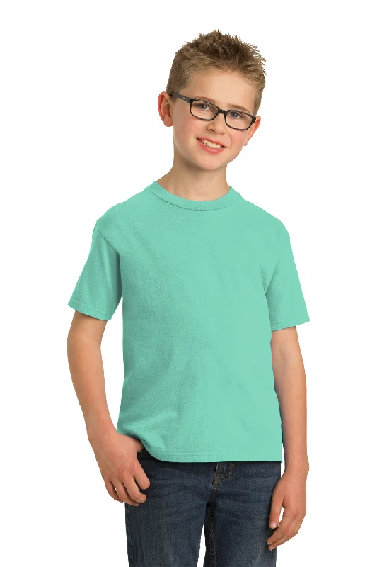 workout indigo T-shirts -Port & Company Youth Beach Wash Short Sleeve Crewneck T-Shirt - Cool Mint Green