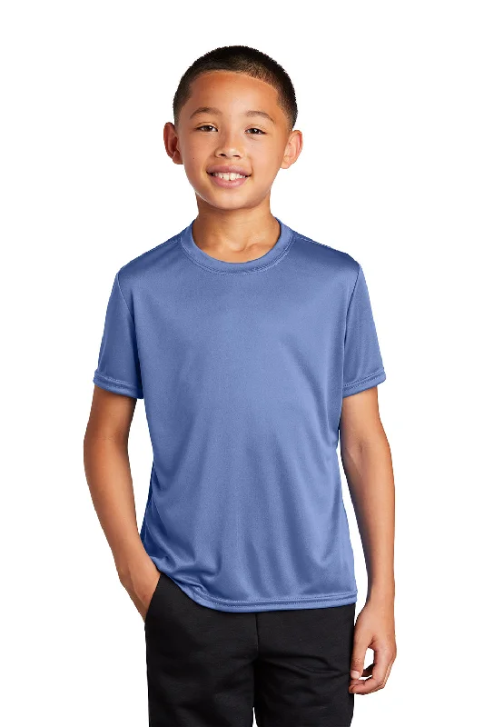 cotton pink T-shirts -Port & Company Youth Dry Zone Performance Moisture Wicking Short Sleeve Crewneck T-Shirt - Carolina Blue