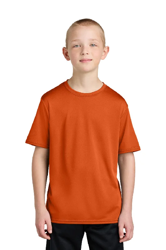 winter orange T-shirts -Port & Company Youth Dry Zone Performance Moisture Wicking Short Sleeve Crewneck T-Shirt - Deep Orange