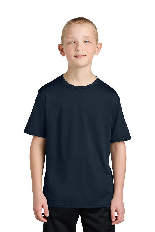 urban indigo T-shirts -Port & Company Youth Dry Zone Performance Moisture Wicking Short Sleeve Crewneck T-Shirt - True Navy Blue