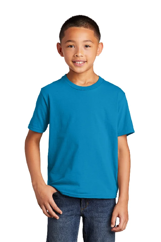 neon blue T-shirts -Port & Company Youth Fan Favorite Short Sleeve Crewneck T-Shirt - Sapphire Blue