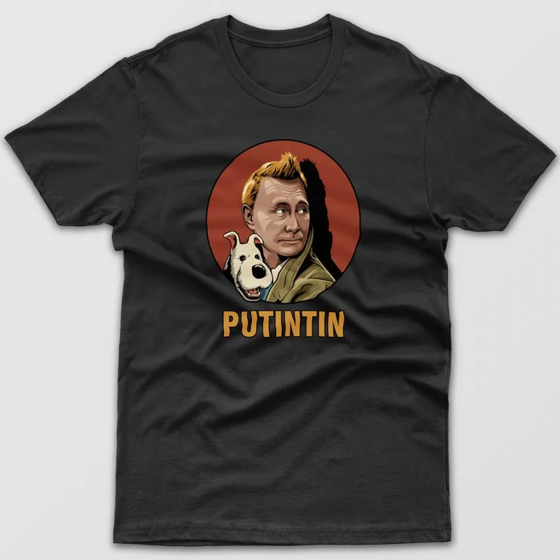 tie-dye brown T-shirts -Putintin - T-shirt