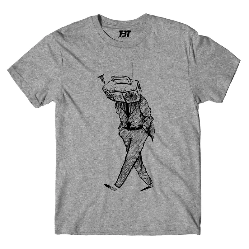 oversized grey T-shirts -Radiohead T shirt - Fan Art