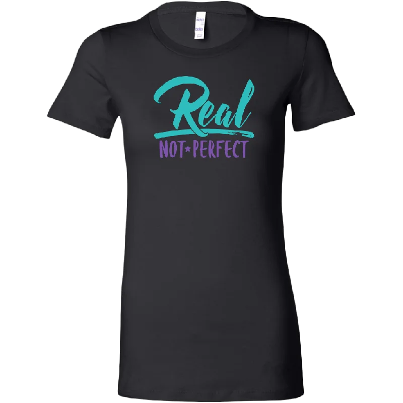 blue yellow T-shirts -Real, Not Perfect Women's T-Shirt