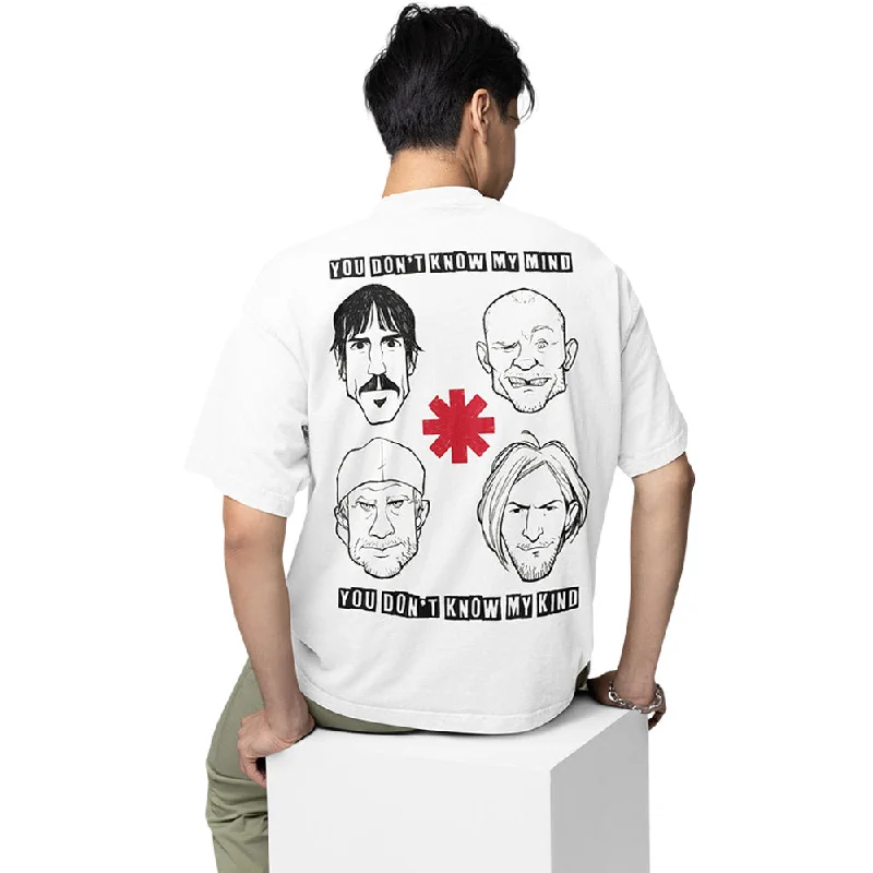 summer white T-shirts -Red Hot Chili Peppers Oversized T shirt - Dark Necessities