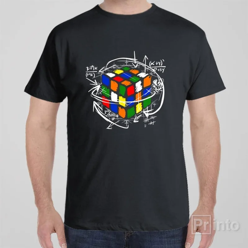 polyester white T-shirts -Rubik Cube - T-shirt