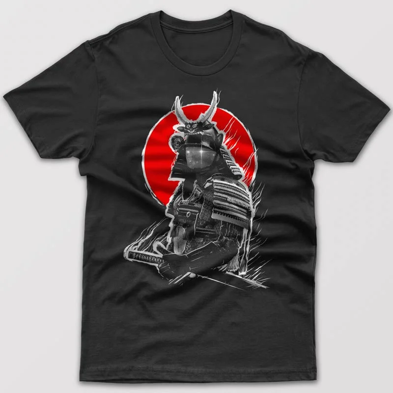 blue grey T-shirts -Samurai - T-shirt