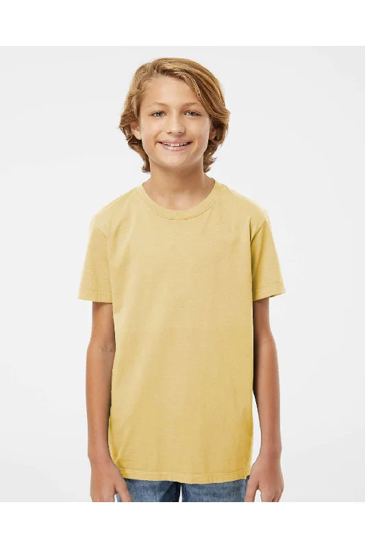 camouflage orange T-shirts -SoftShirts Youth Organic Short Sleeve Crewneck T-Shirt - Wheat Yellow