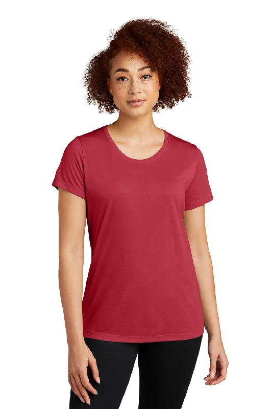 travel blue T-shirts -Sport-Tek Womens Competitor Moisture Wicking Short Sleeve Scoop Neck T-Shirt - Deep Red