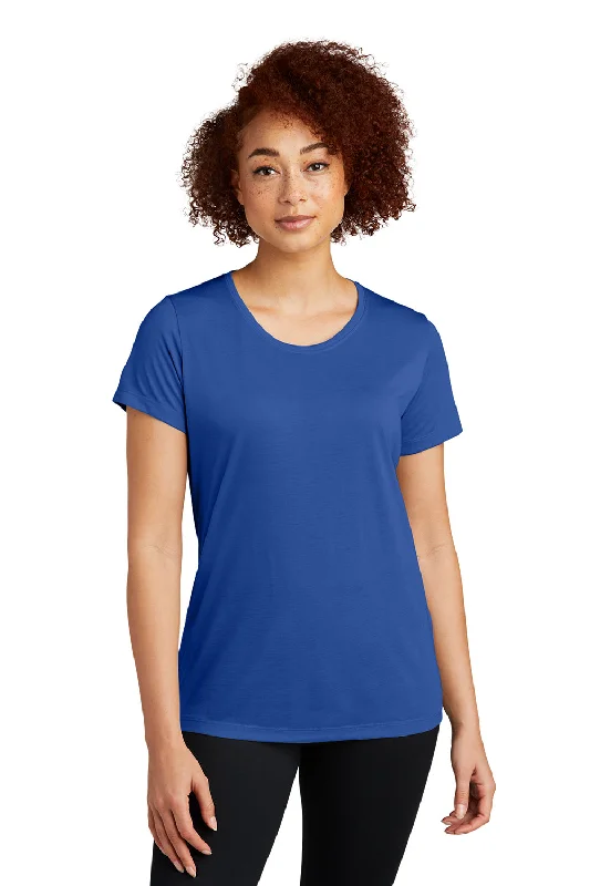 distressed pink T-shirts -Sport-Tek Womens Competitor Moisture Wicking Short Sleeve Scoop Neck T-Shirt - True Royal Blue