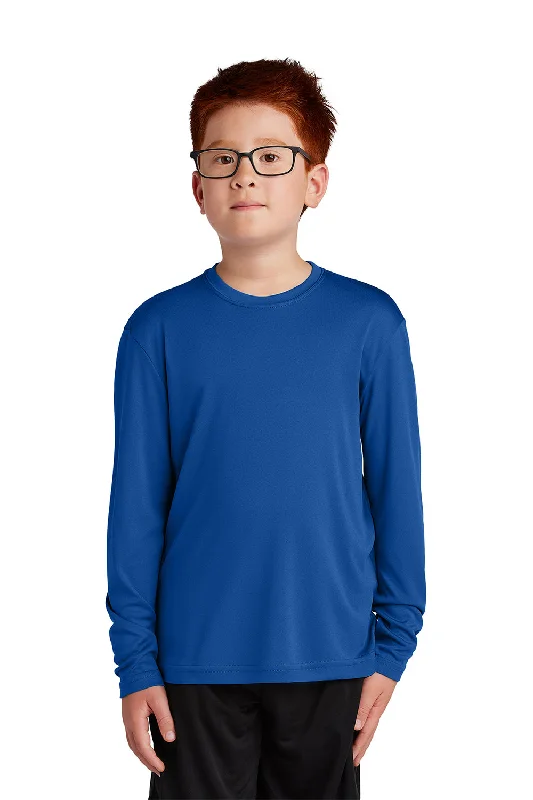 summer teal T-shirts -Sport-Tek Youth Competitor Moisture Wicking Long Sleeve Crewneck T-Shirt - True Royal Blue