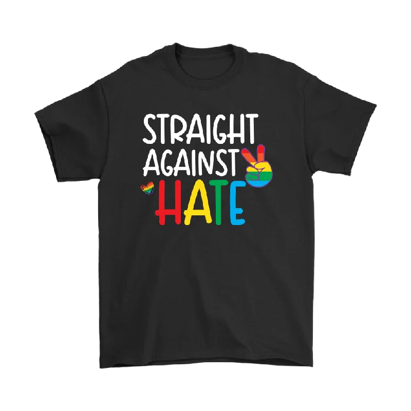 athletic teal T-shirts -STRAIGHT AGAINST HATE Men's T-Shirt