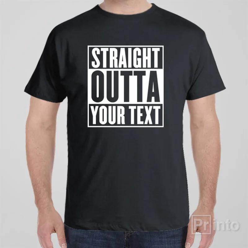 athletic teal T-shirts -Straight outta  -  Custom T-shirt