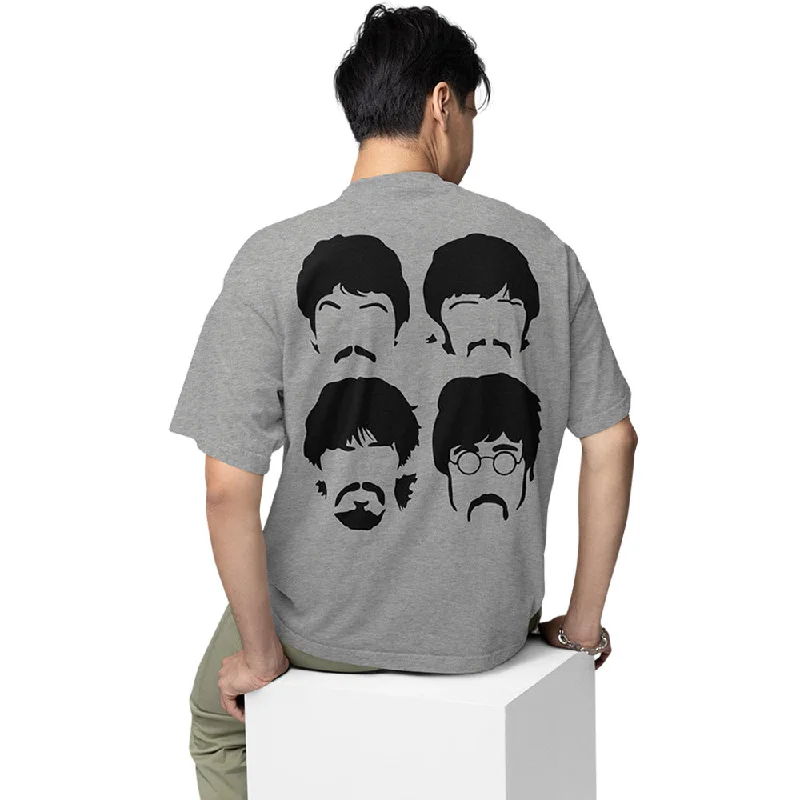 high-neck indigo T-shirts -The Beatles Oversized T shirt - The Rock N' Roll Quartet