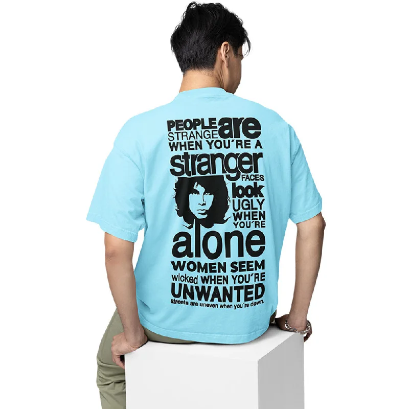 custom blue T-shirts -The Doors Oversized T shirt - People Are Strange