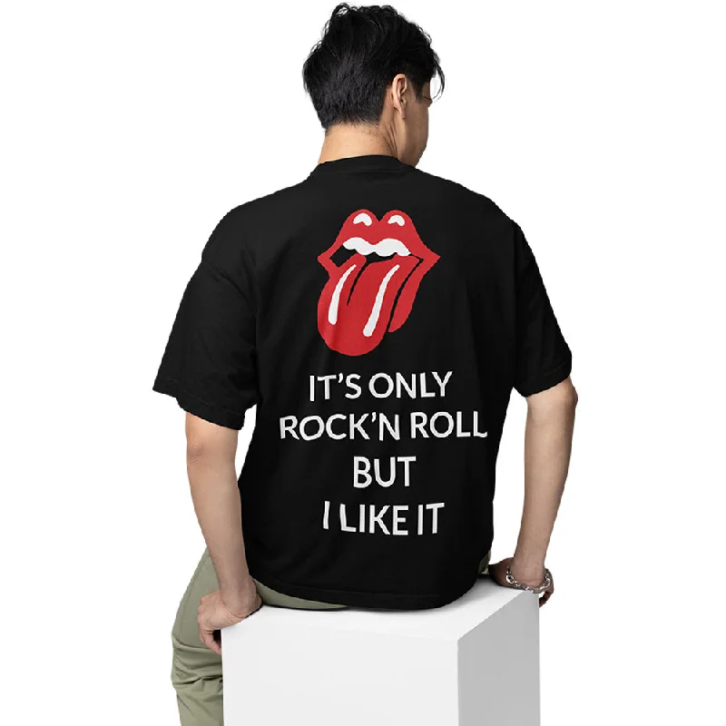 holiday black T-shirts -The Rolling Stones Oversized T shirt - Rock 'N Roll