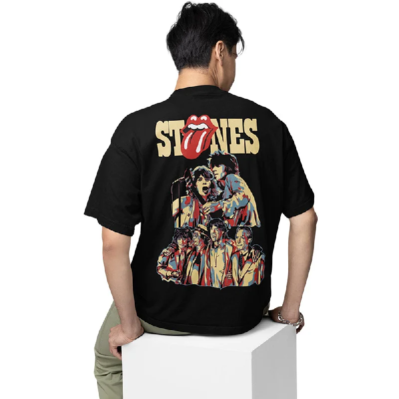 crew-neck beige T-shirts -The Rolling Stones Oversized T shirt - Stones