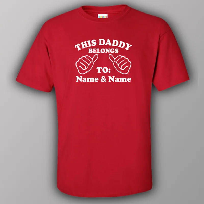 winter yellow T-shirts -This daddy belongs to: | Personalised T-shirt