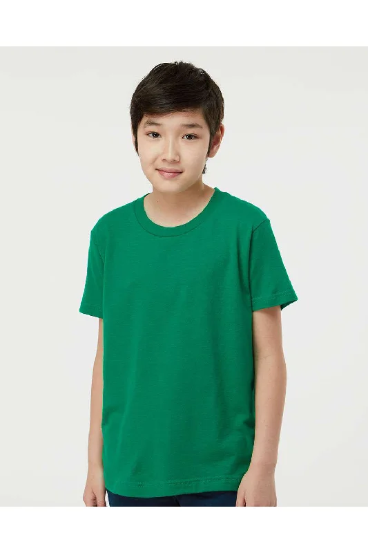 travel yellow T-shirts -Tultex Youth Fine Jersey Short Sleeve Crewneck T-Shirt - Kelly Green