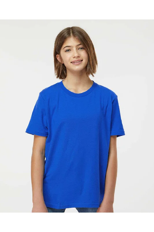 soft-touch yellow T-shirts -Tultex Youth Fine Jersey Short Sleeve Crewneck T-Shirt - Royal Blue