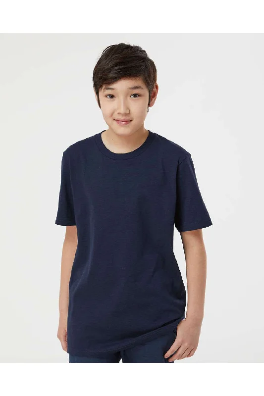 durable teal T-shirts -Tultex Youth Jersey Short Sleeve Crewneck T-Shirt - Navy Blue