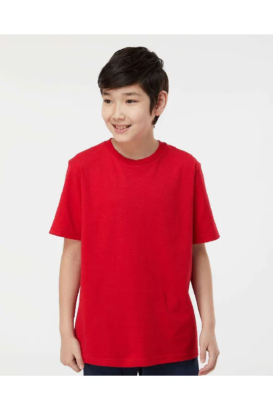 kids brown T-shirts -Tultex Youth Jersey Short Sleeve Crewneck T-Shirt - Red