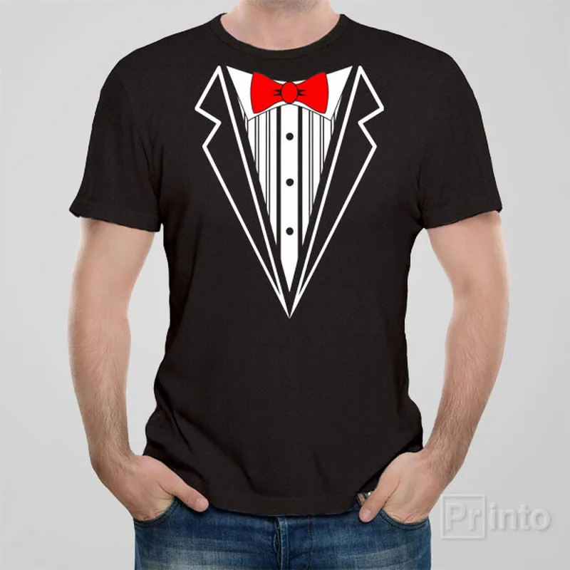 polyester teal T-shirts -Tuxedo T-shirt (classic style)