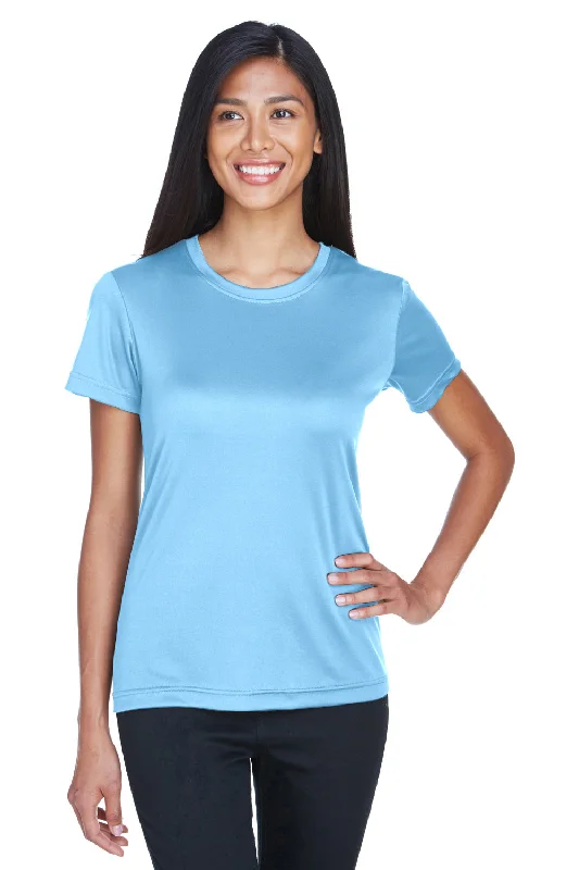 slim-fit black T-shirts -UltraClub Womens Cool & Dry Performance Moisture Wicking Short Sleeve Crewneck T-Shirt - Columbia Blue